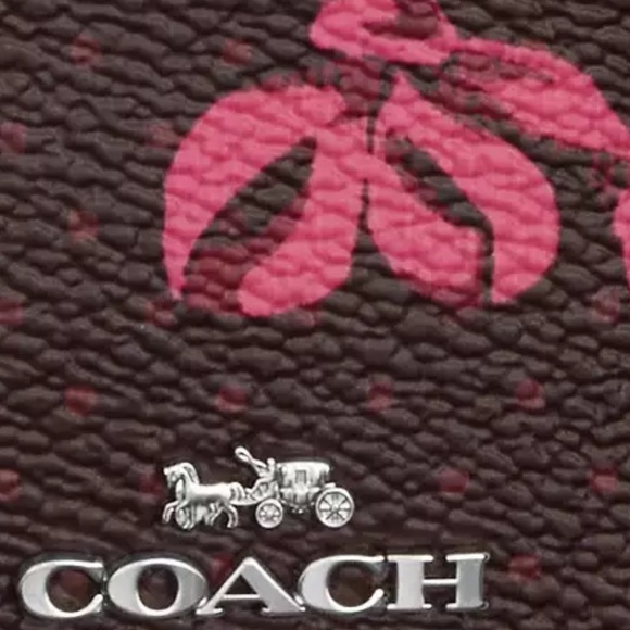 Coach Mini Skinny Id Case With Bow Print nwt in packaging - Picture 3 of 5
